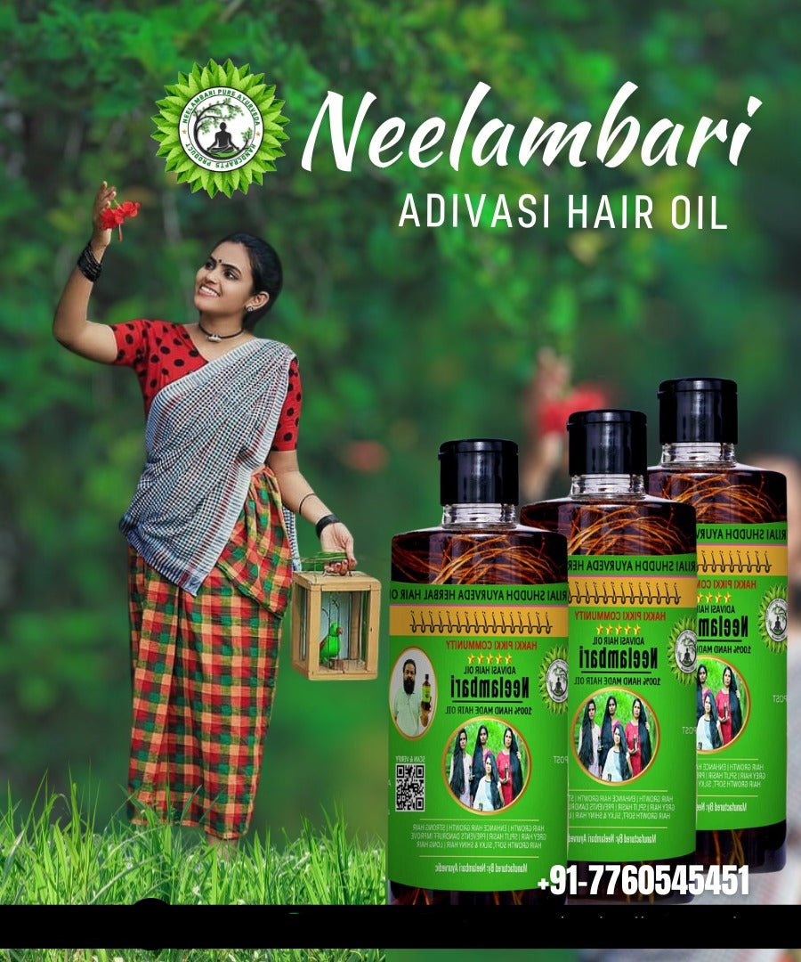 NEELAMBARI PURE AYURVED Adivasi Herbal Hair Oil with (4.9 ⭐⭐⭐⭐⭐ 21,345 REVIEWS) Globally